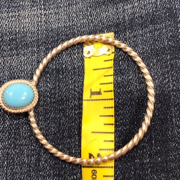 Sterling & turquoise hoop earrings Navajo, Annie Spencer - Picture 3 of 4